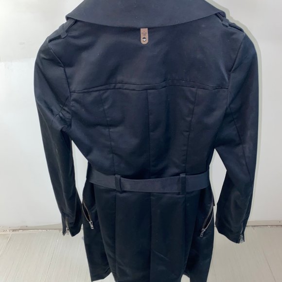 Mackage Black Trench Coat XS - Picture 3 of 4